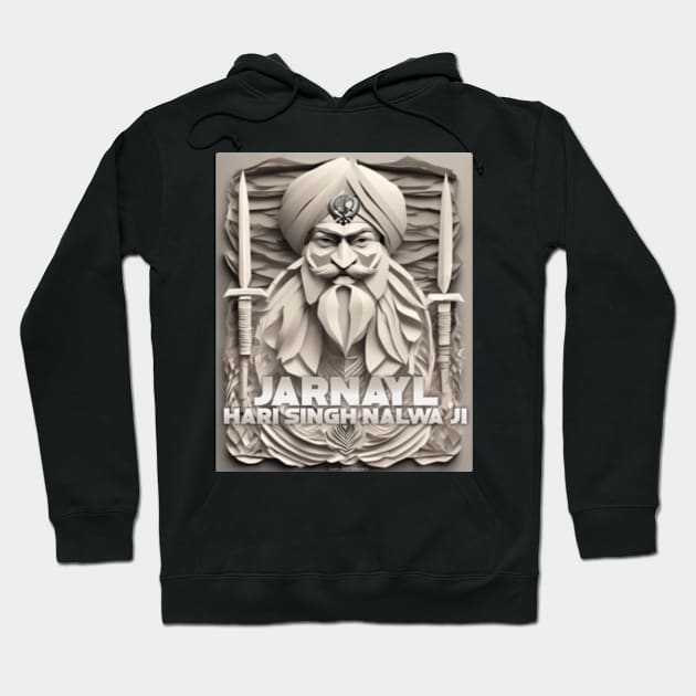 Hari Singh Nalwa ji Hoodie by SAN ART STUDIO 